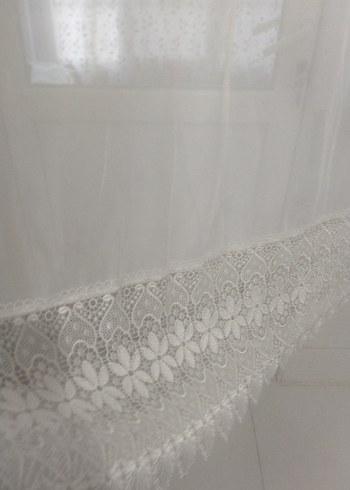 Nakışlı Beyaz Bohem Perde - Görsel 5