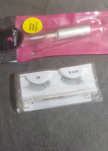 Pembe Pastel Takma Kirpik ve Yapıştırıcı Seti - Görsel 3