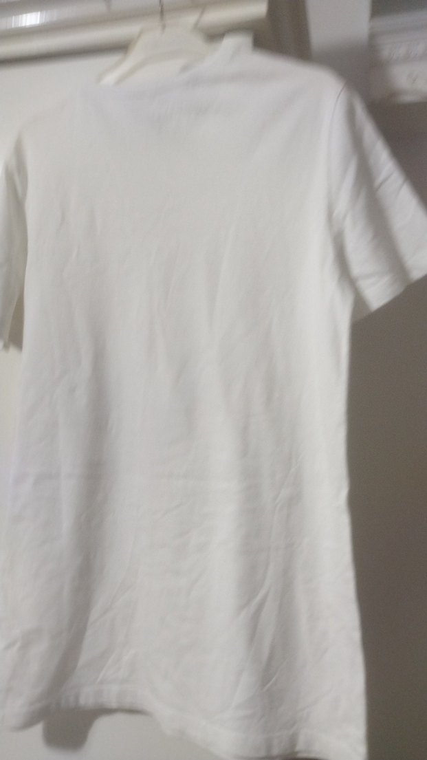 Beyaz Baskılı Erkek Tişört - Görsel 3