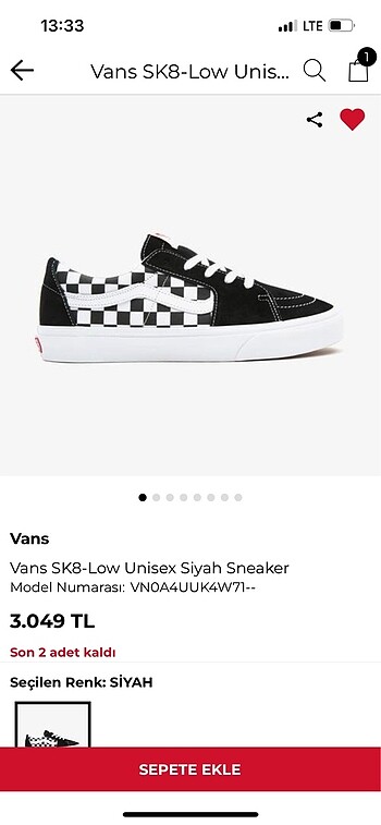 vans ayakkabı