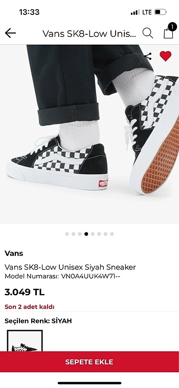 Vans vans ayakkabı