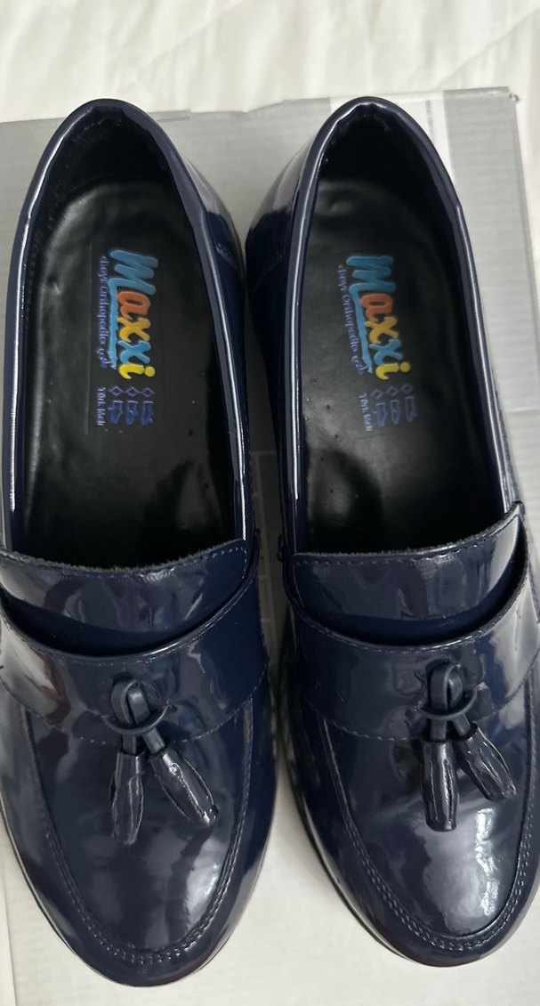 Lacivert Erkek Çocuk Püsküllü Rugan Ayakkabı ve Kemer - Görsel 3