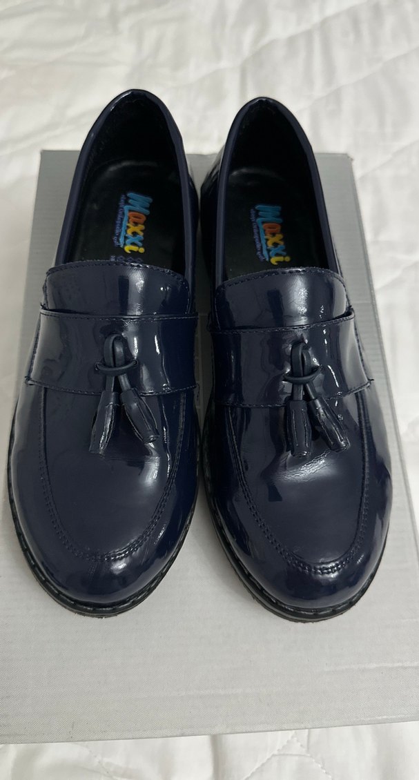 Lacivert Erkek Çocuk Püsküllü Rugan Ayakkabı ve Kemer - Görsel 2