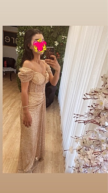 Diğer Gold taşlı abıye