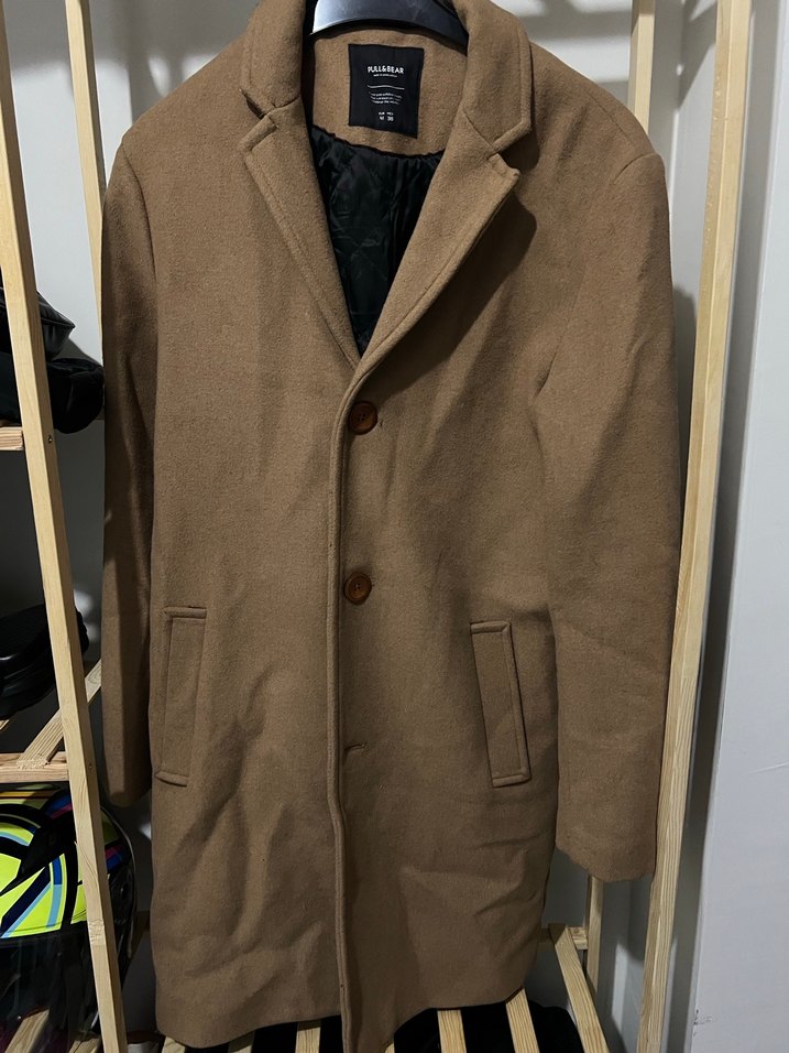 Bej Erkek Süet Midi Kaban - Görsel 3