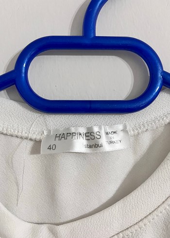 Beyaz Kısa Halter Yaka Crop Top - Görsel 2