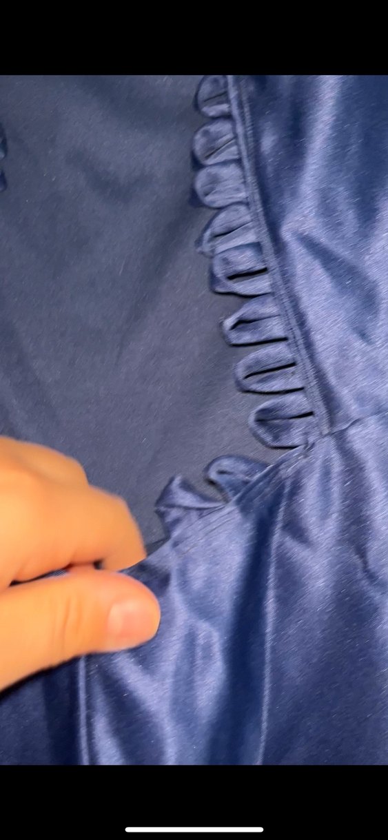 Parlak Lacivert Drapeli Midi Abiye Elbise - Görsel 4