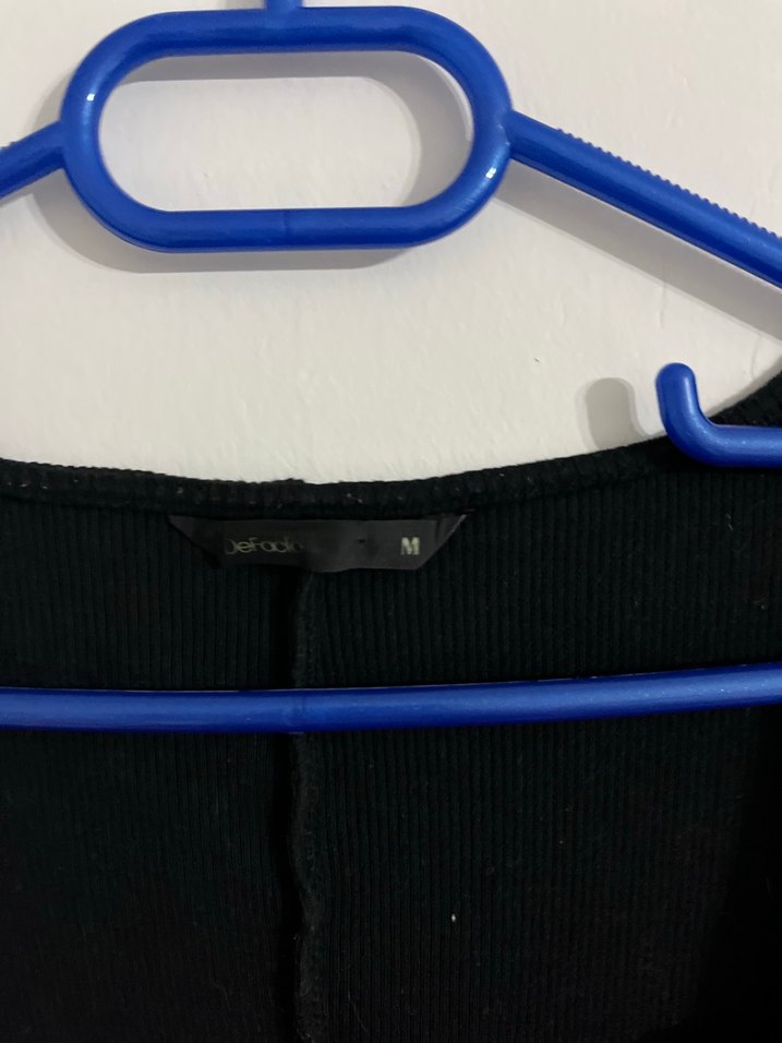 Siyah Uzun V Yakalı Kadın Elbise - Görsel 2