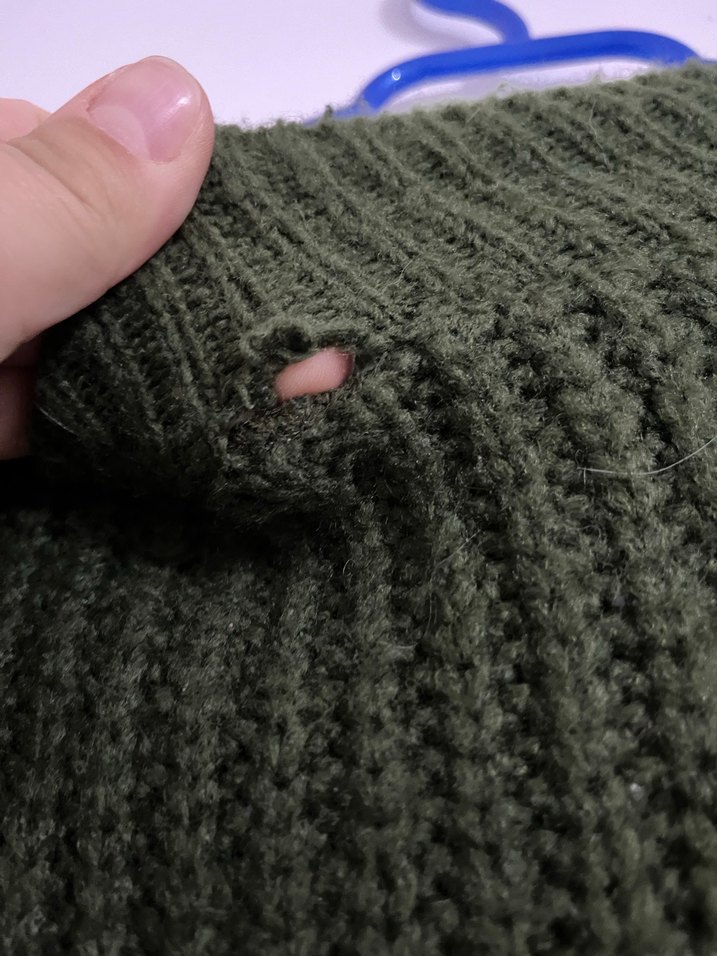 Kadın Haki Renkli Boğazlı Örgü Kazak elbise - Görsel 2