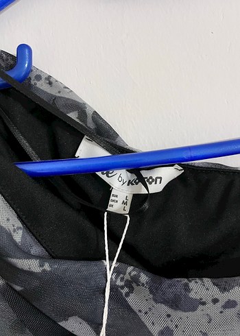 Gri Batik Desenli Uzun Drapeli Kadın Elbise - Görsel 3