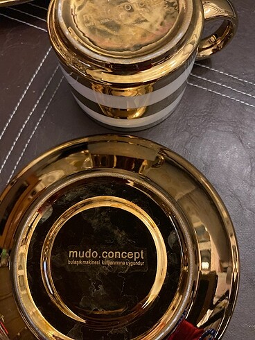 Beden altın Renk Mudo Concept ikili kahve fincanı takımı