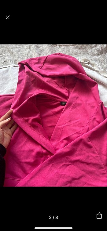 Diğer Pembe Crop Sweatshirt