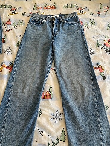 34 Beden mavi Renk Mango straight fit jean