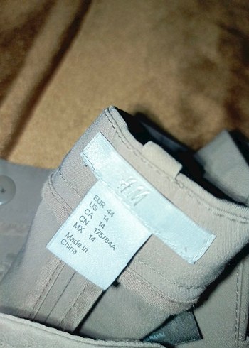 H&M Bej Regular Fit Kumaş Pantolon