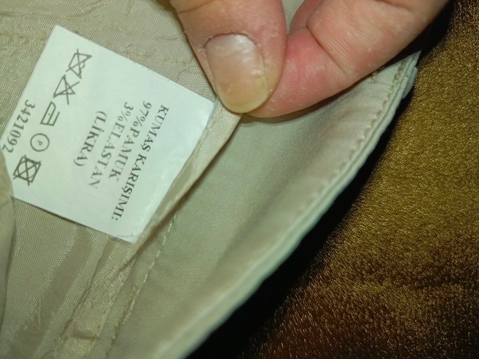 Bej Kadın Kumaş Pantolon Midi Boy - Görsel 2