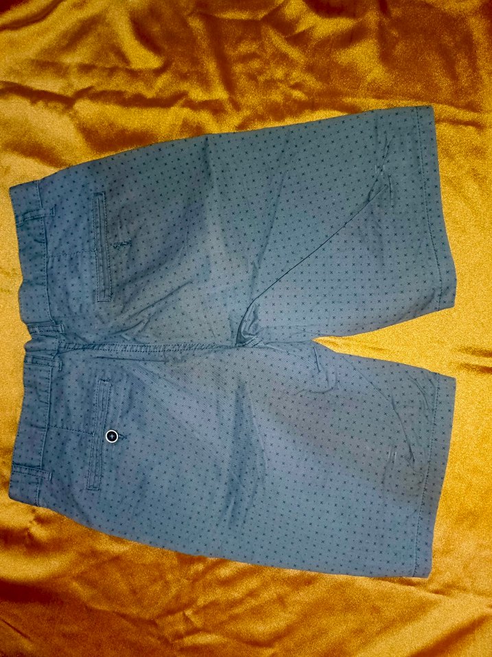 Mavi kot şort - Görsel 3