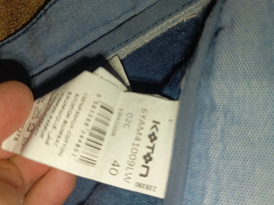 Mavi kot şort - Görsel 2