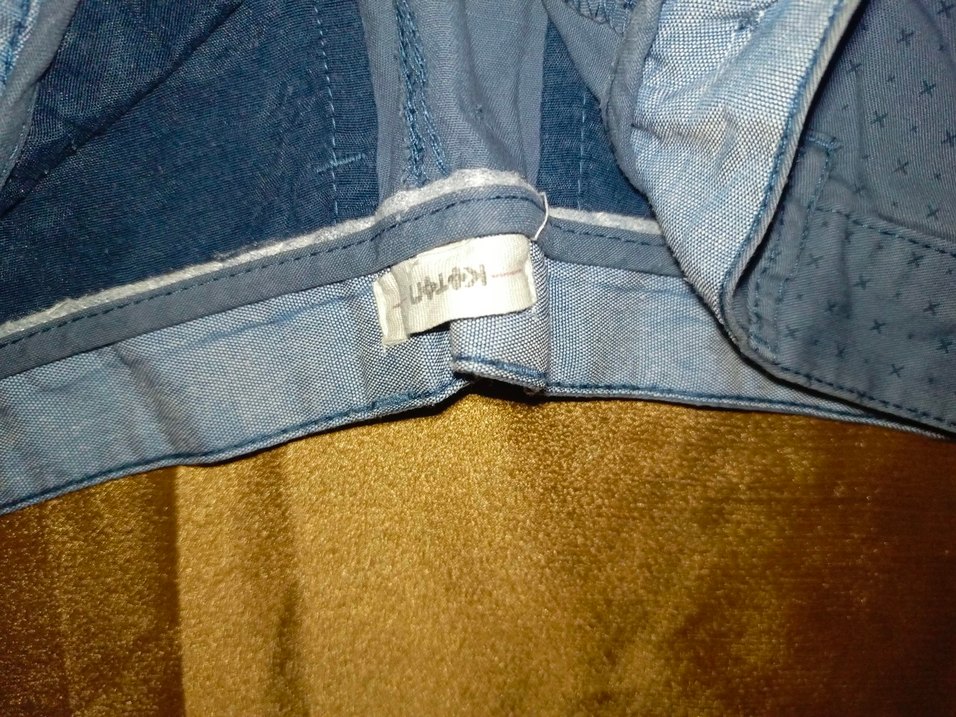 Mavi kot şort - Görsel 4