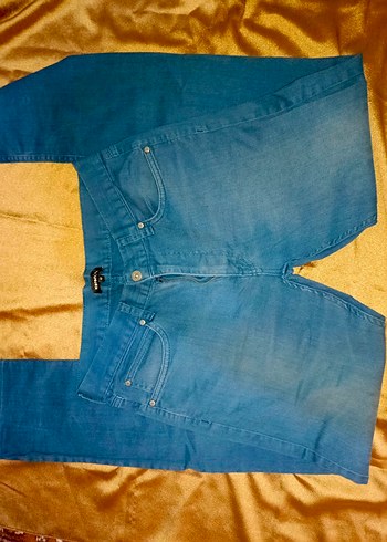42 Beden Mavi Kadın Denim Pantolon Regular Fit