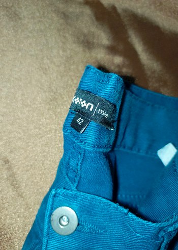 42 Beden mavi Renk Mavi Kadın Denim Pantolon Regular Fit