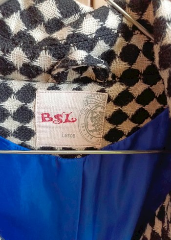 Düğmeli Mavi Kareli Midi Kadın Kaban - Görsel 3