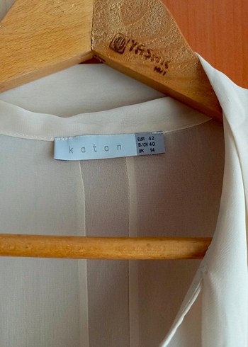 Bej transparan tarzı gömlek - Görsel 2