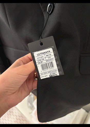 Düğmeli Siyah Erkek Takım Elbise Ceket - Görsel 2