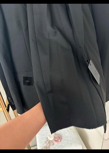 Düğmeli Siyah Erkek Takım Elbise Ceket - Görsel 3