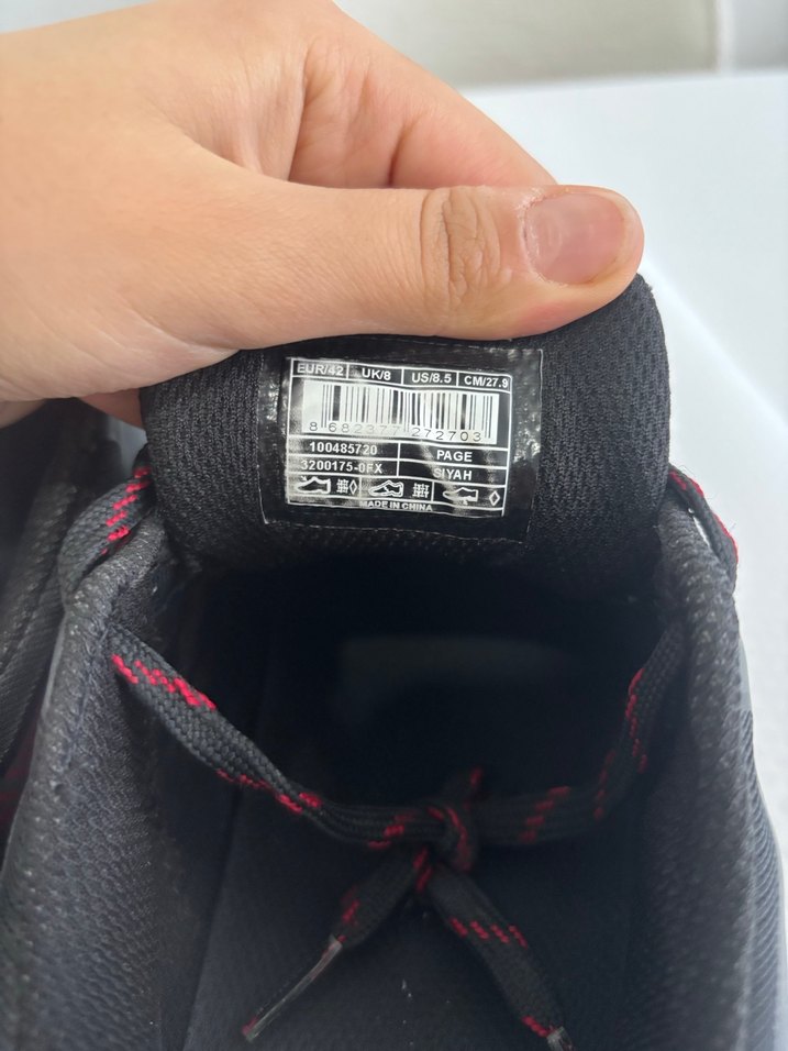 Lumbercak Kırmızı Siyah Bağcıklı Erkek Spor Ayakkabı - Görsel 4