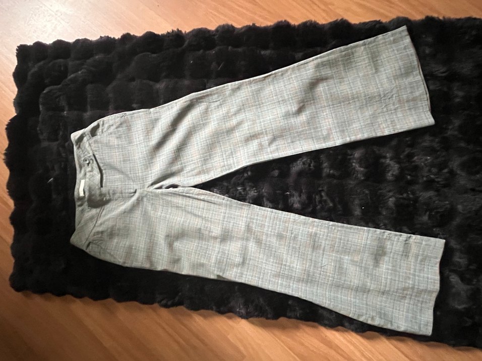 Kadın Gri turuncu kareli Roman marka 34-36 beden takım - Görsel 3