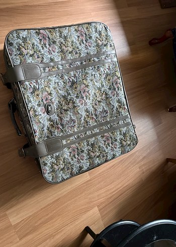 Bohem Desenli Gri Fermuarlı Valiz - Görsel 8