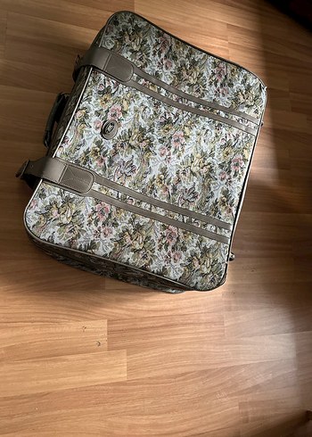 Bohem Desenli Gri Fermuarlı Valiz - Görsel 7