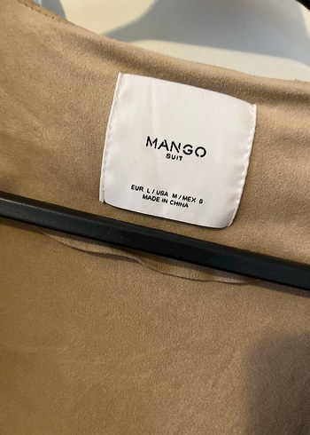 Bej Kadın Süet Salaş Midi Ceket mango - Görsel 2