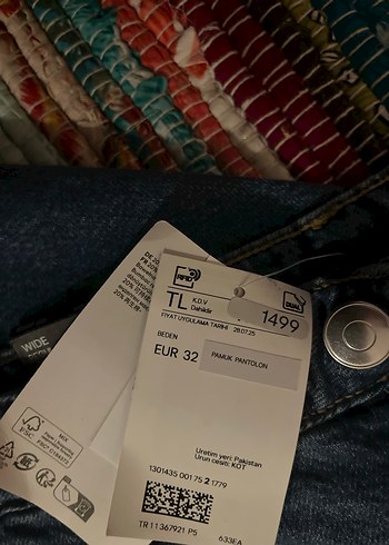 H&M jean pantalon bol paça - Görsel 5