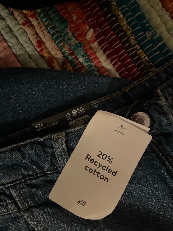 H&M jean pantalon bol paça - Görsel 4