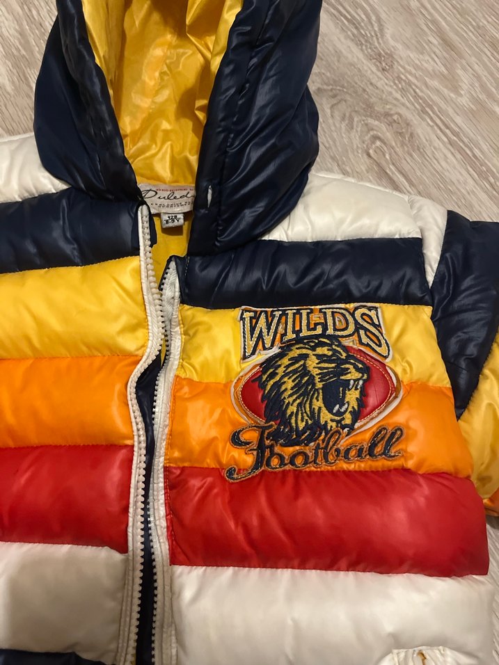 Çocuk Çok Renkli Kapüşonlu Fermuarlı Mont - Görsel 4