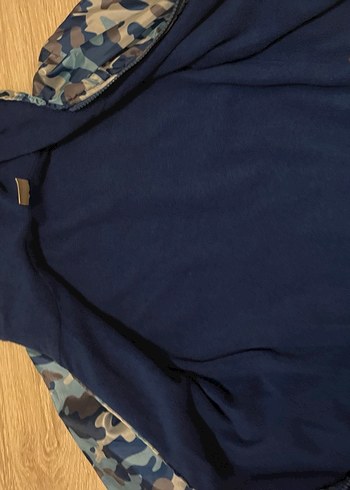 Erkek Çocuk Lacivert Kamuflaj Fermuarlı Ceket - Görsel 2