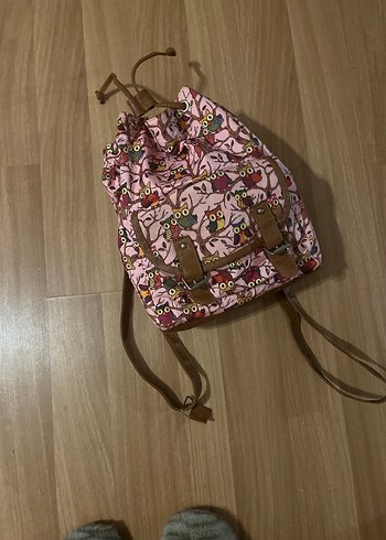 Pembe baykuş Desenli Bohem pembe  Sırt Çantası - Görsel 3