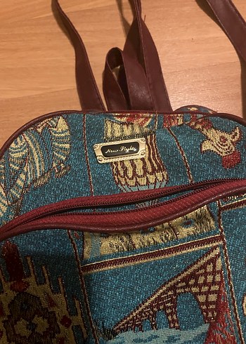 Bohem Çok Renkli Fermuarlı Sırt Çantası - Görsel 7