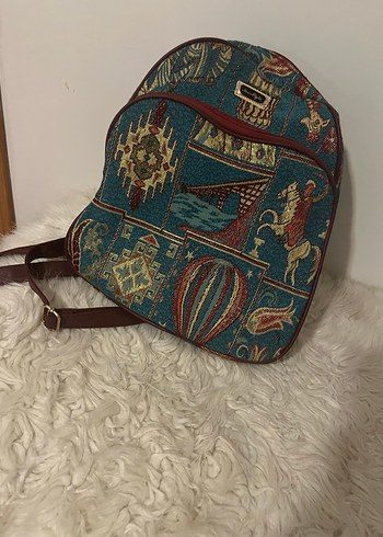 Bohem Çok Renkli Fermuarlı Sırt Çantası - Görsel 2