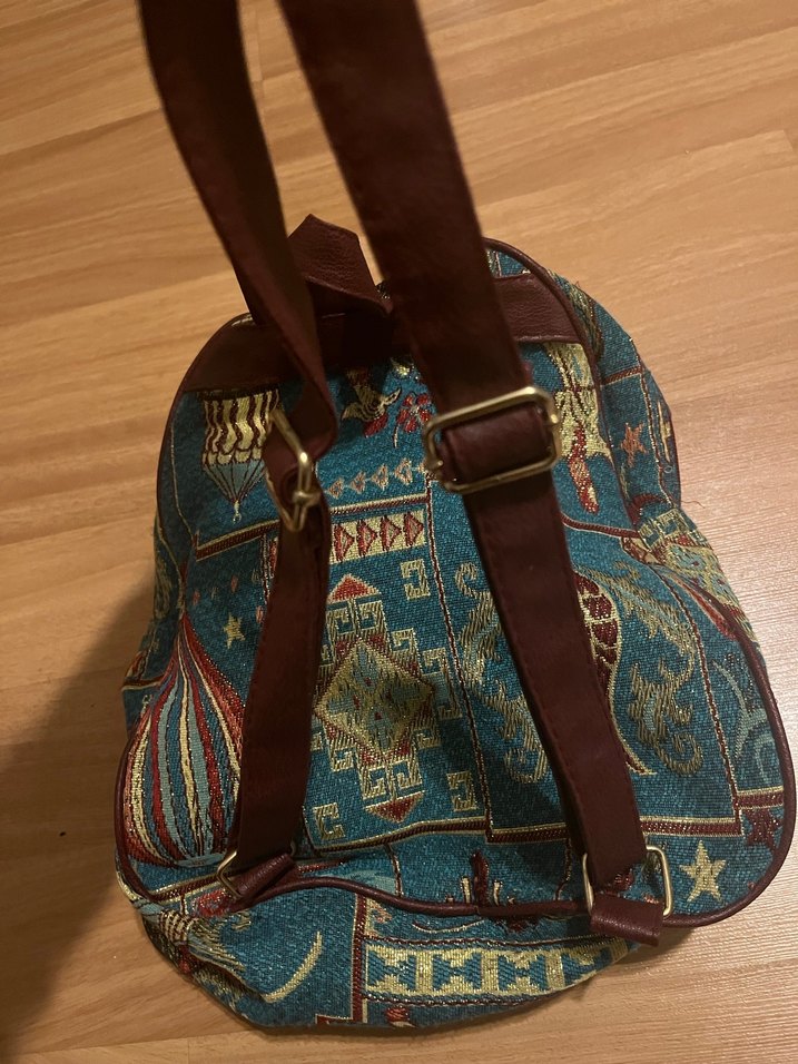 Bohem Çok Renkli Fermuarlı Sırt Çantası - Görsel 4