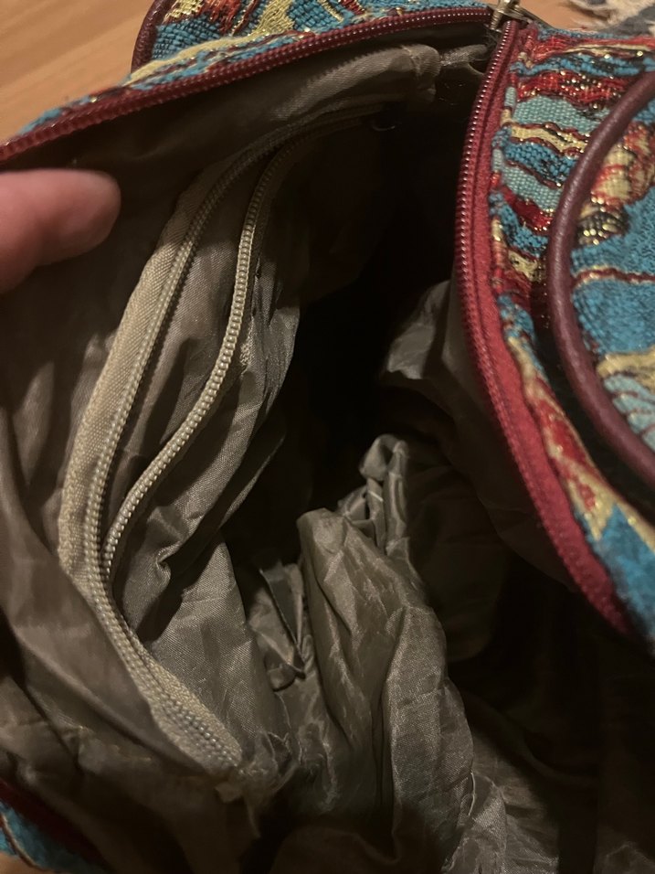 Bohem Çok Renkli Fermuarlı Sırt Çantası - Görsel 5