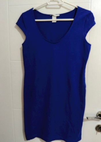 H&M H&M Koyu Mavi V Yaka Elbise