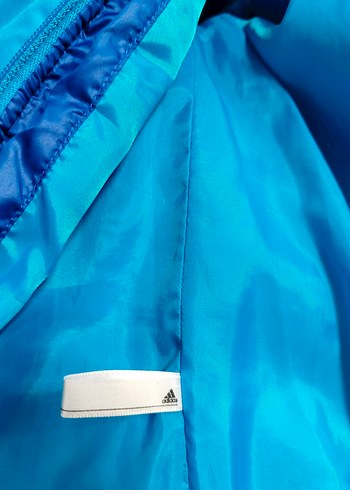 Adidas orjinal Erkek Çocuk Mavi Kapüşonlu Fermuarlı Mont - Görsel 8