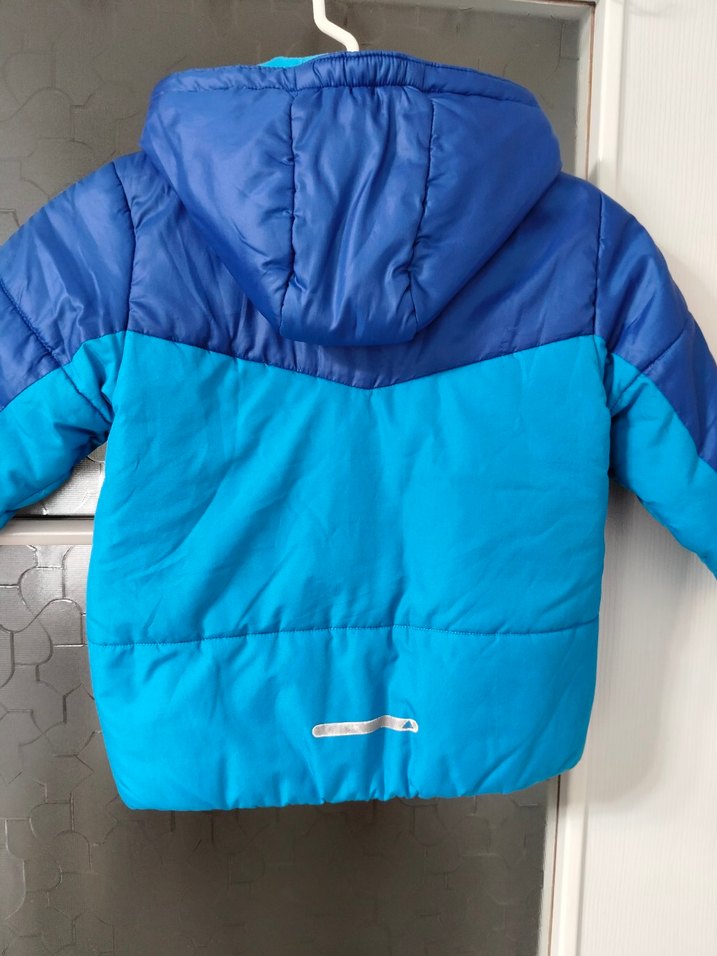 Adidas orjinal Erkek Çocuk Mavi Kapüşonlu Fermuarlı Mont - Görsel 4