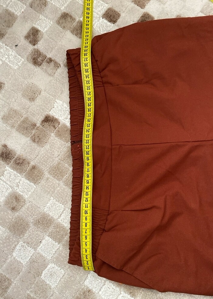 Kiremit renk kumaş patolon - Görsel 2