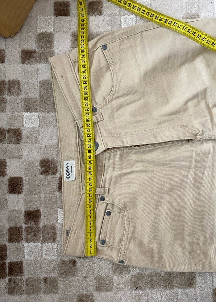 Bej kumaş pantolon - Görsel 2