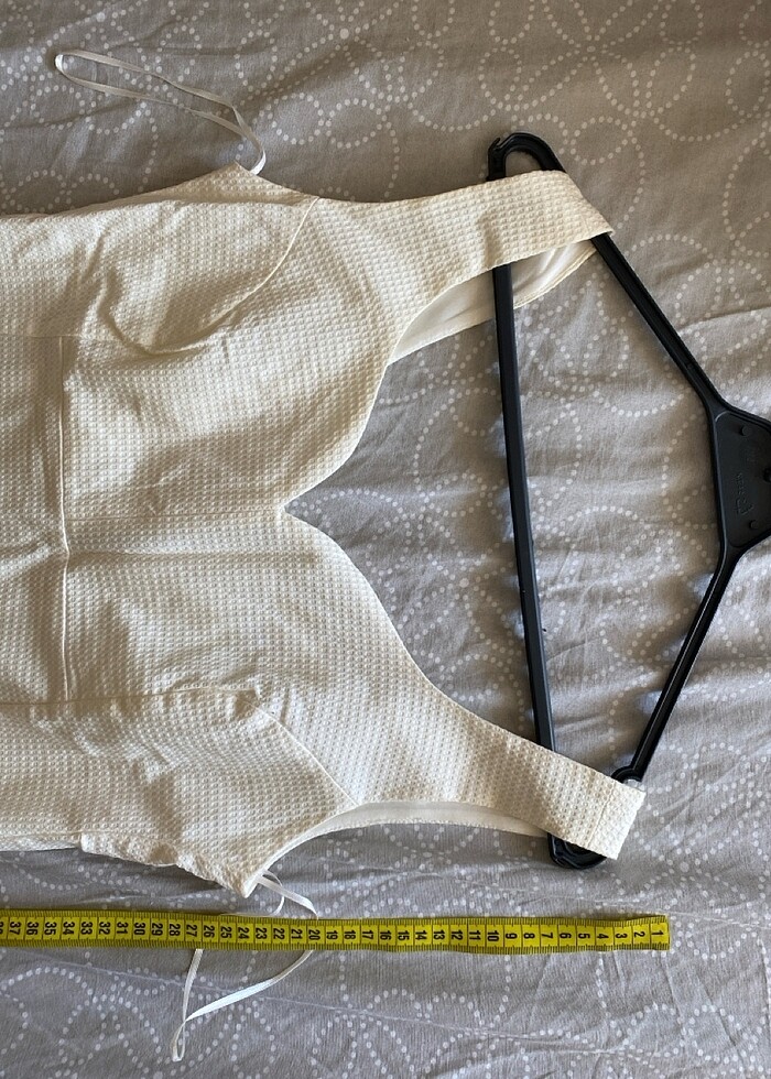 Kalp yaka kırk beyaz elbise - Görsel 5