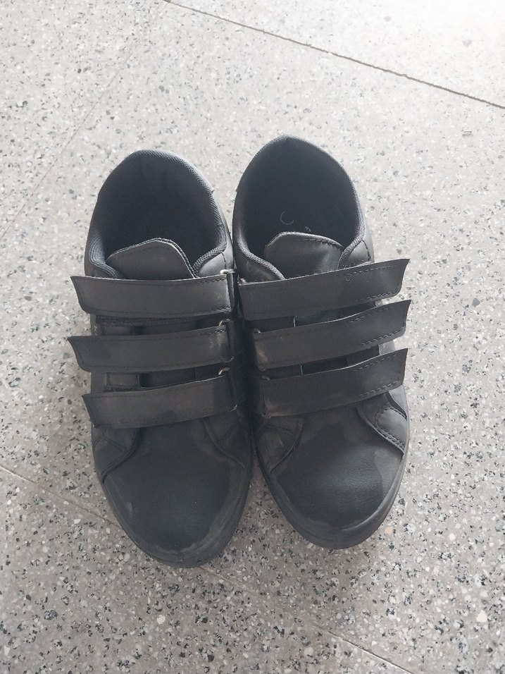 Erkek Çocuk Siyah Gri Cırt Cırtlı Spor Ayakkabı - Görsel 4