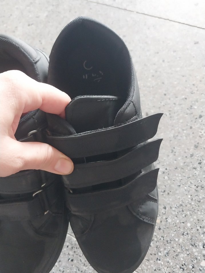 Erkek Çocuk Siyah Gri Cırt Cırtlı Spor Ayakkabı - Görsel 2